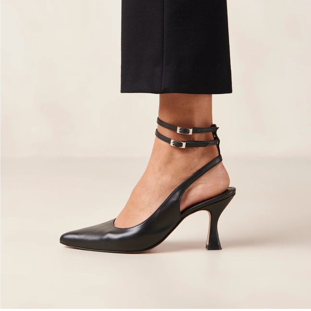 Brand new alphas leather strap up heal never worn womens size 36 or 6